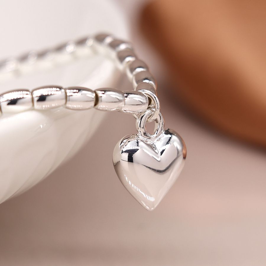 Puff heart bracelet