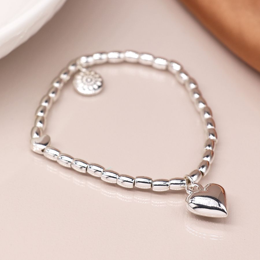 Puff heart bracelet