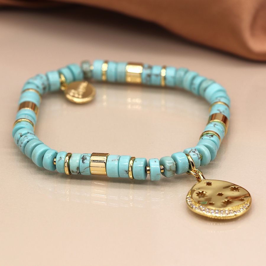 Turquoise beaded bracelet