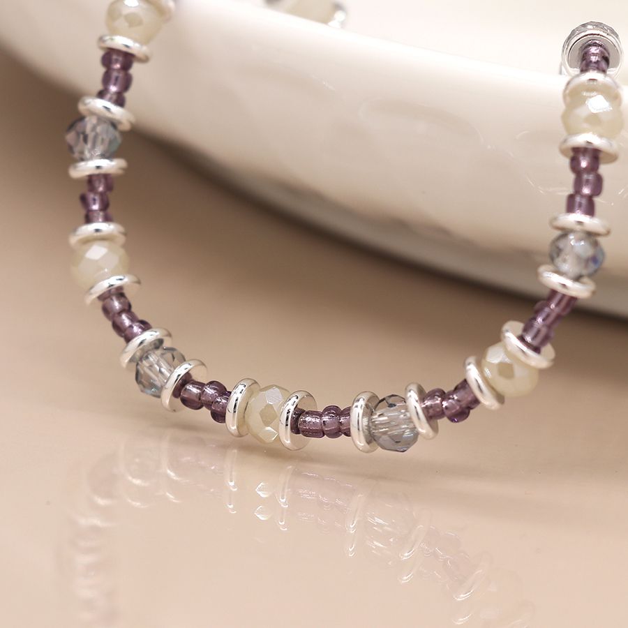 Mauve mix beaded bracelet