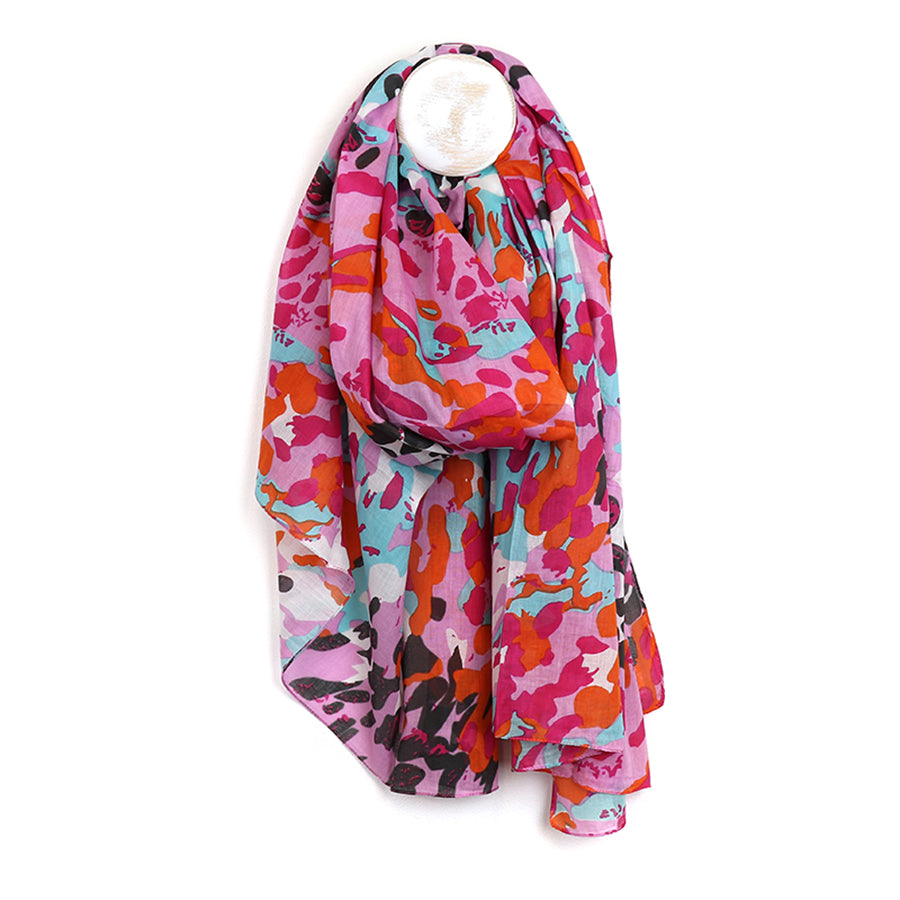 Organic pink mix scarf