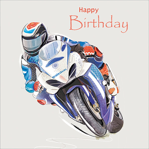 Superbike birthday card