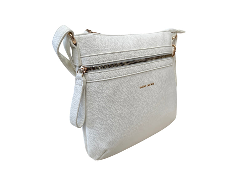 David Jones White Cross Body Bag