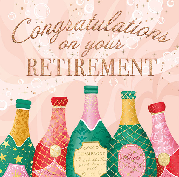 Champagne Retirement card