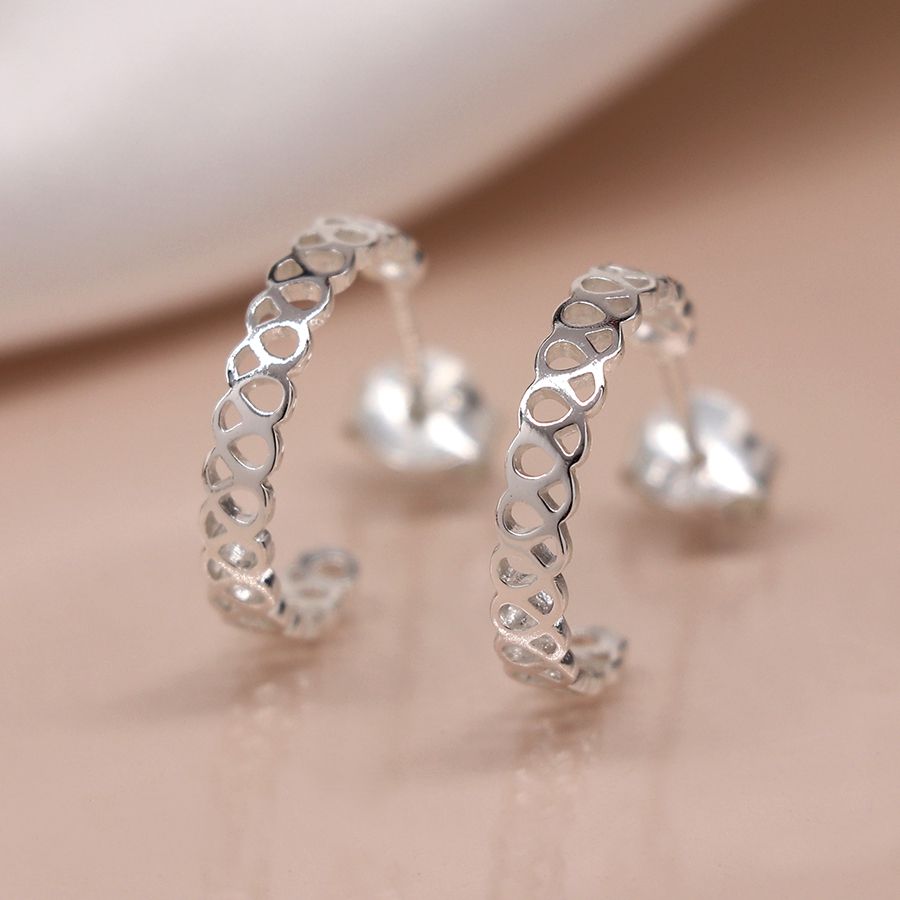 Sterling silver hoop earrings