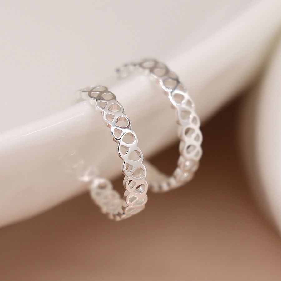 Sterling silver hoop earrings
