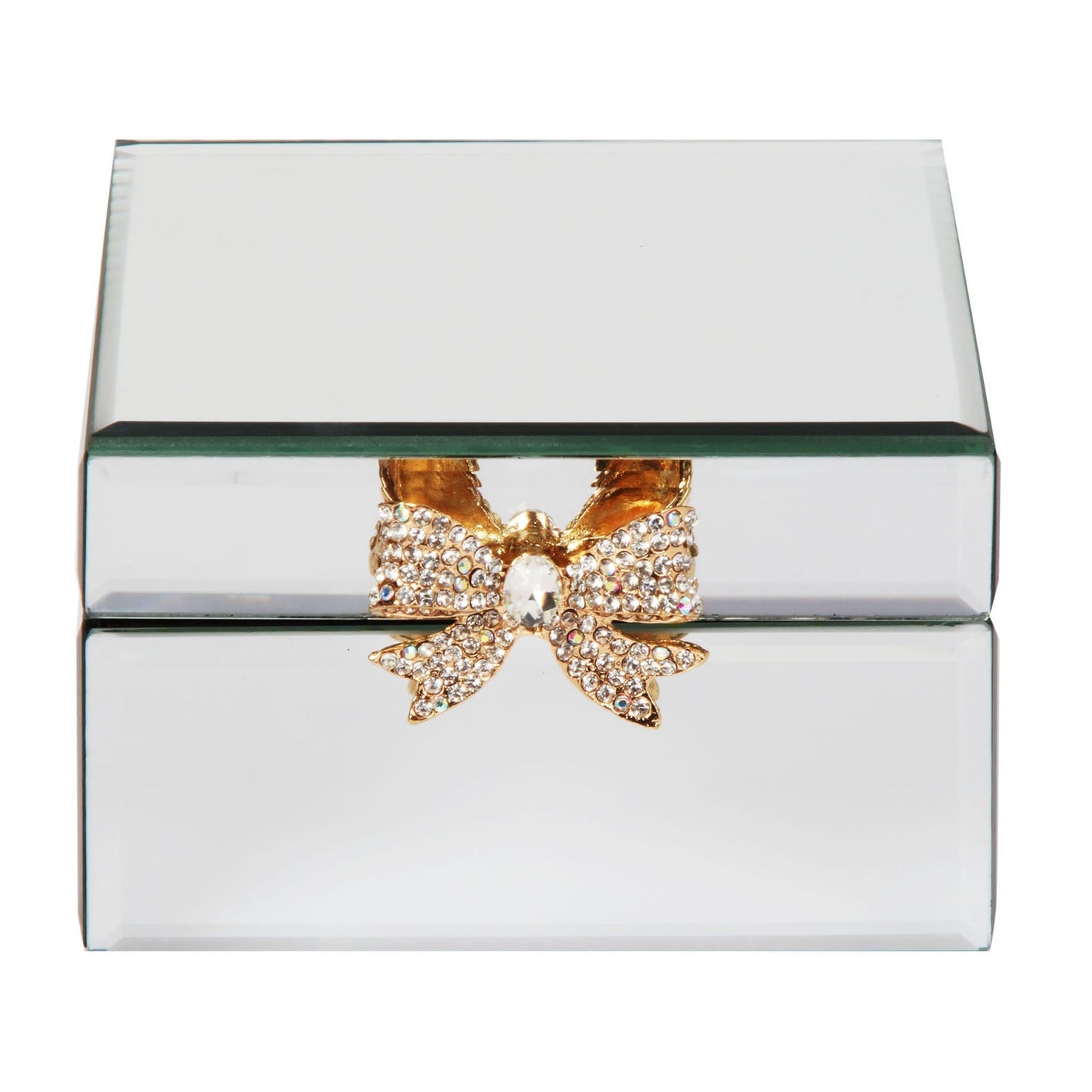 Rose gold bow jewellery box