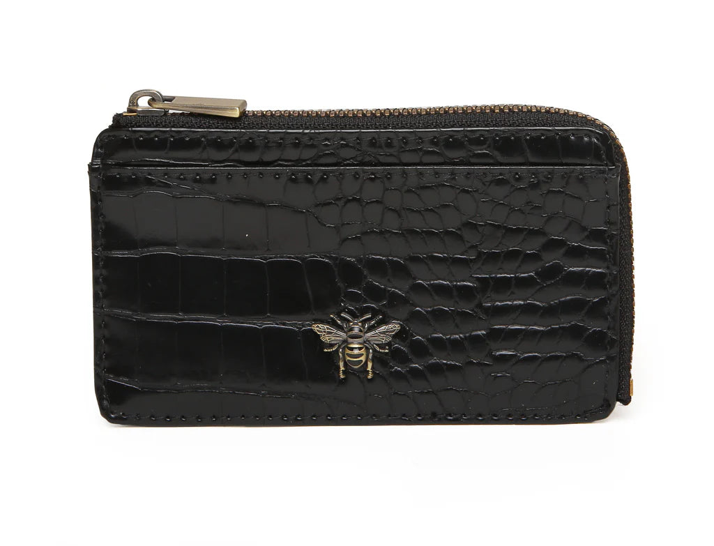 Alice Wheeler Black Croc Purse