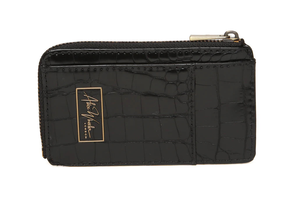 Alice Wheeler Black Croc Purse