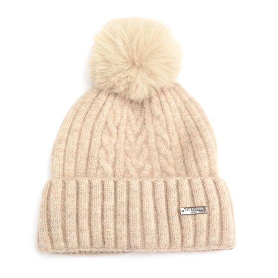 Mushroom knit bobble hat