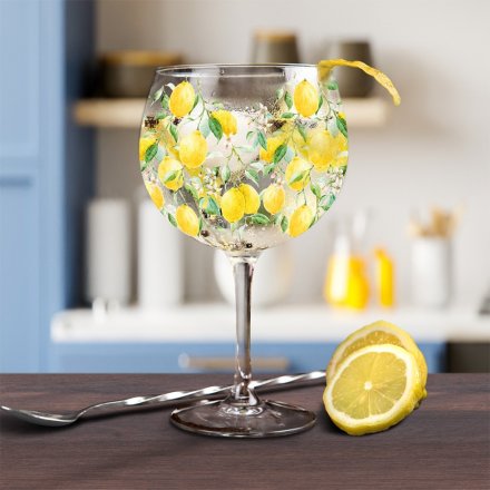 Lemon gin glass