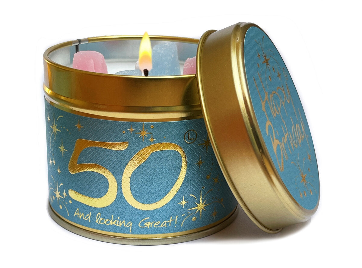 LilyFlame 50th birthday candle