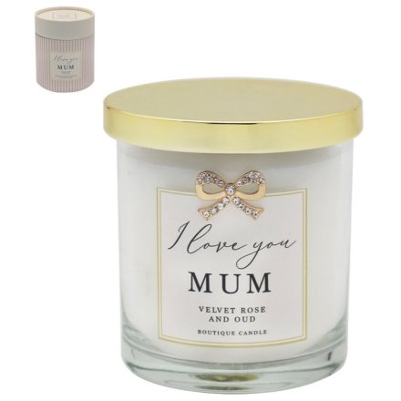 Love you mum candle