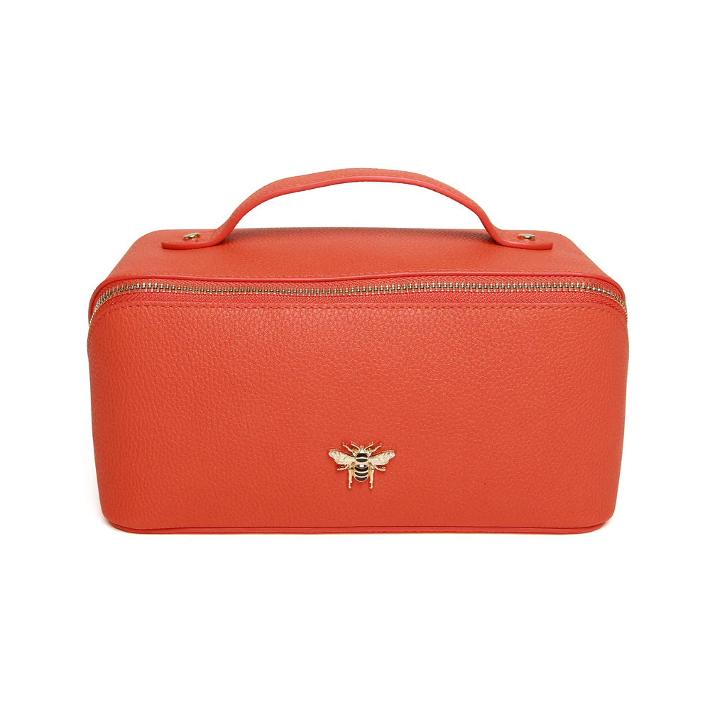 Alice Wheeler Orange Train Case
