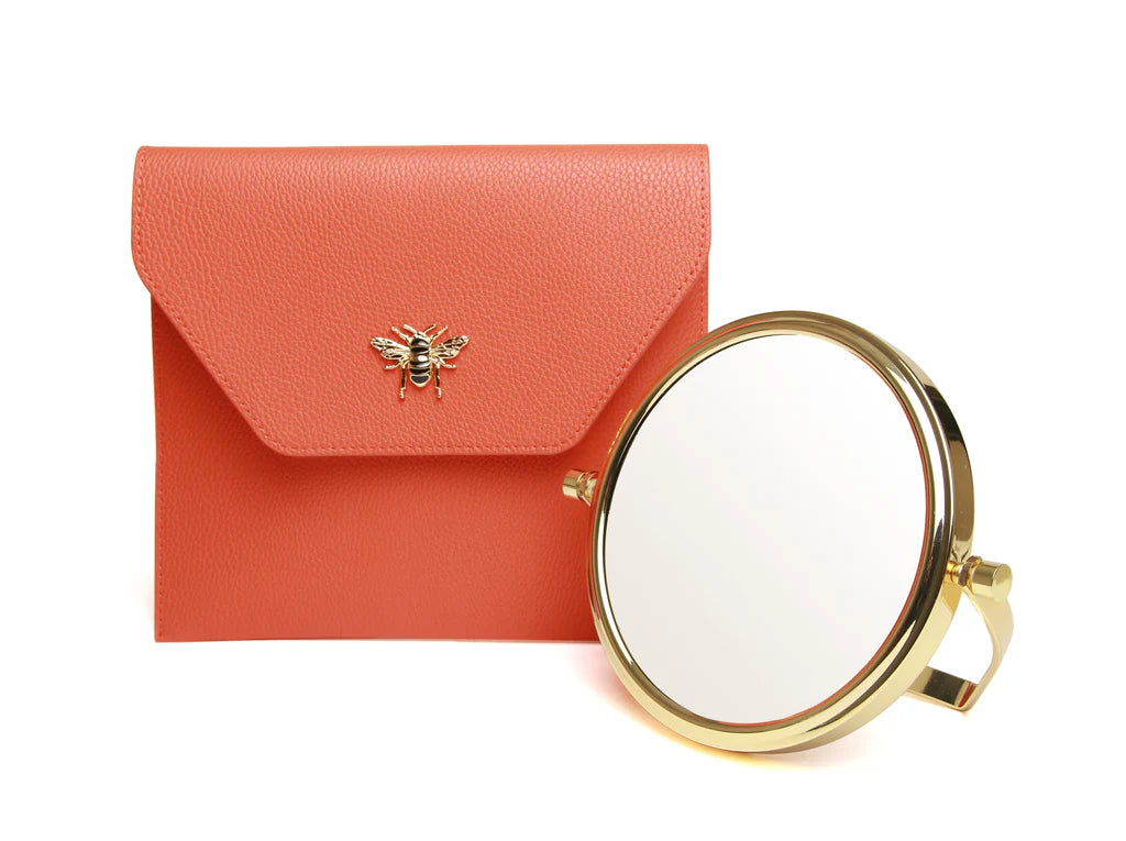 Alice Wheeler Orange travel mirror