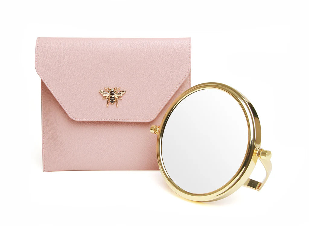 Alice Wheeler Pink travel mirror