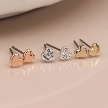 Triple pack heart earrings