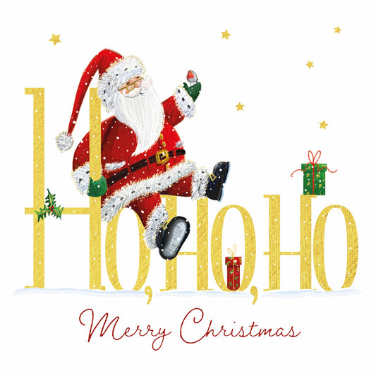Ho Ho Ho Santa cards, pack of 10