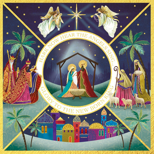 Glory to the newborn king cards, pack of 10
