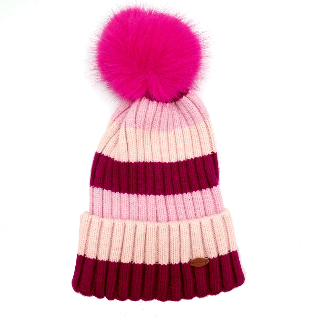 Pink stripe hat
