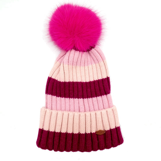 Pink stripe hat