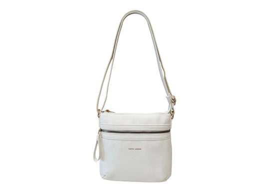 David Jones White Cross Body Bag