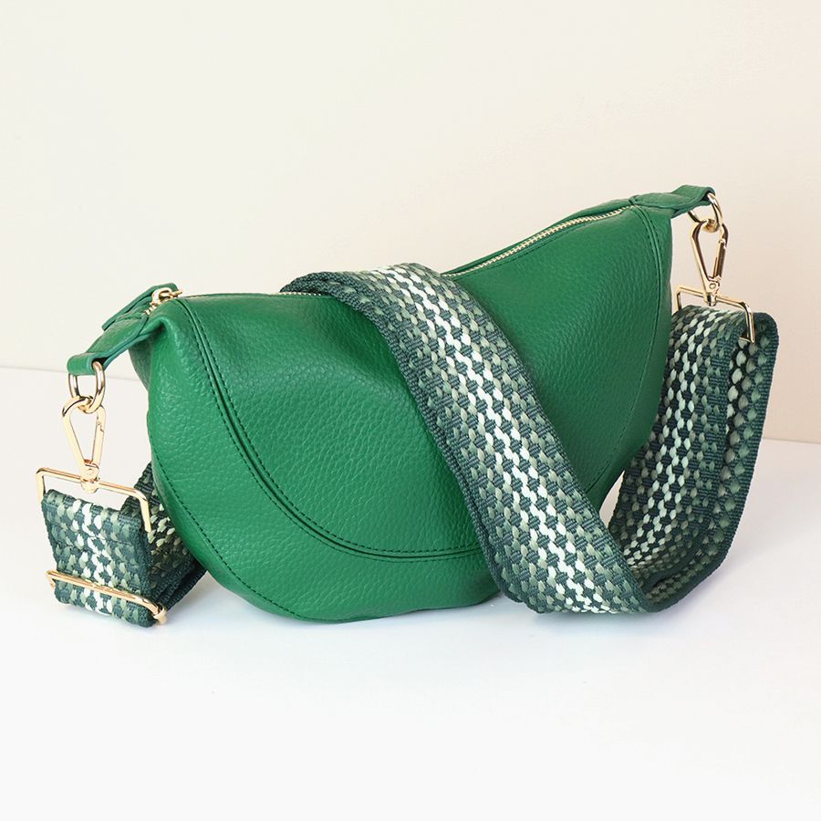 Emerald half moon bag